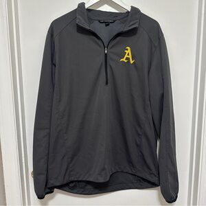 Port Authority Gray Quarter Zip Size Large